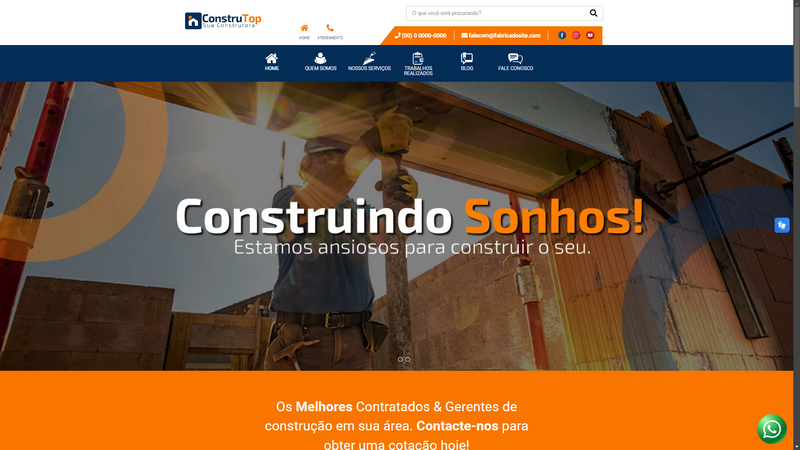 Script de site para construtora