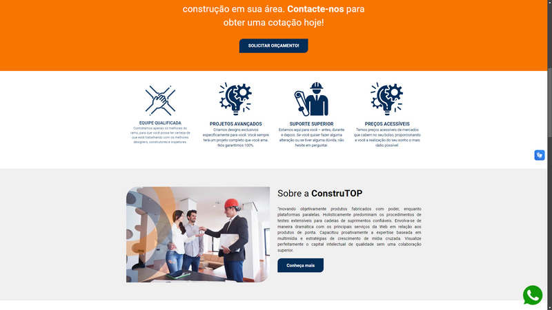 Script de site para construtora