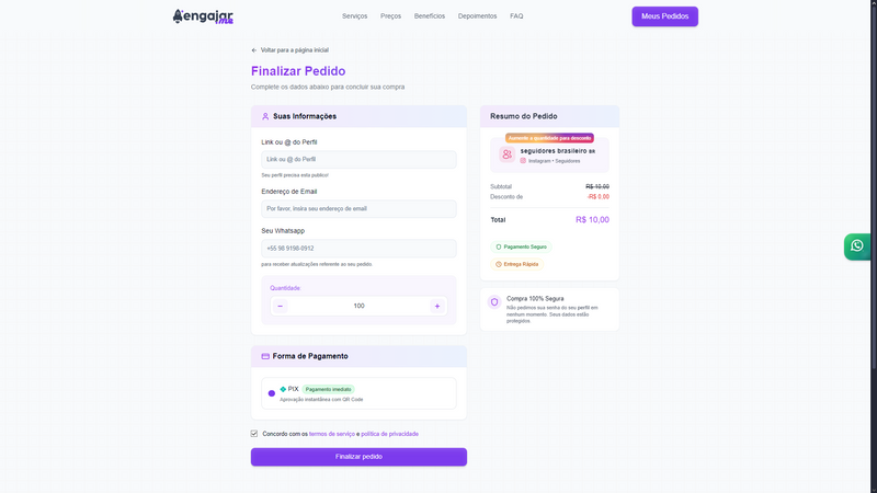 Script SMM Panel End Customer Purple