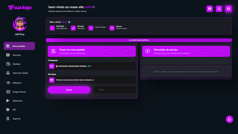 Script Painel SMM Spot Rosa Atualizado!