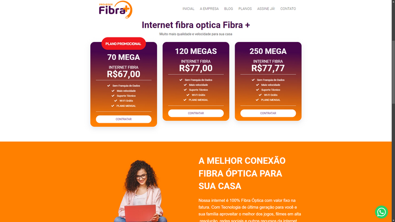 Script site provedor de internet