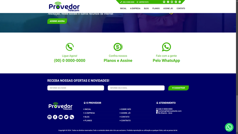 Script provedor de internet blue green