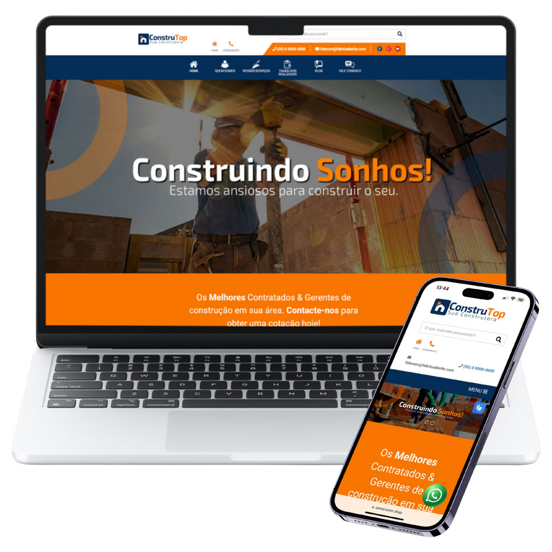 Script de site para construtora